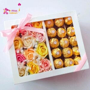LED Soap Flower Chocolate Gift Box