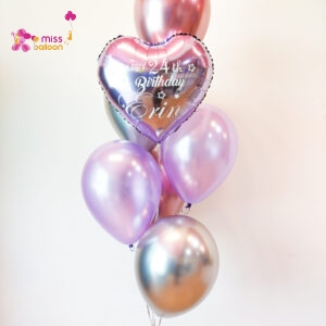 HeartStar Shape Foil Helium Bunch