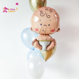 Cute Baby Foil Helium Bunch