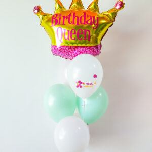 Birthday Queen Foil Helium Bunch