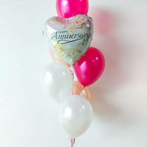 Happy Anniversary Foil Helium Bunch