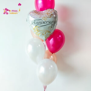 Happy Anniversary Foil Helium Bunch