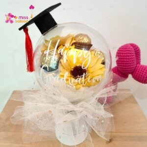 Mini LED Acrylic Graduation Soap Flower Gift Box