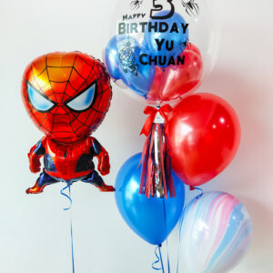 Personalized Bubble Balloon Bouquet Spiderman Theme