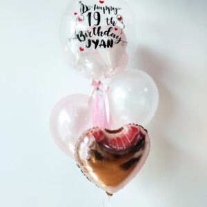 Personalized Bubble Balloon Bouquet With Shape Foil