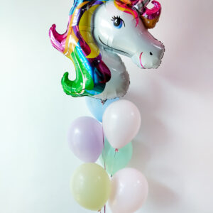 Rainbow Unicorn Foil Helium Bunch