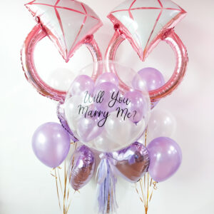 Will You Marry Me Bubble Helium Set B