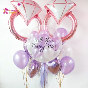 Will You Marry Me Bubble Helium Set B