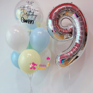 18 Bobo Balloon Bouquet & Jumbo Foil Balloon (Pastel Series)