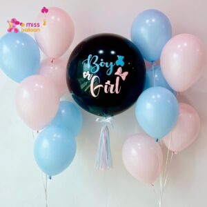 24 Gender Reveal Balloon With 12 Helium Balloon