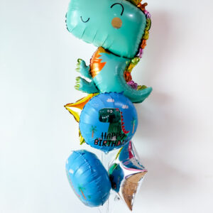 5in1 Happy Birthday Dino Helium Bunch