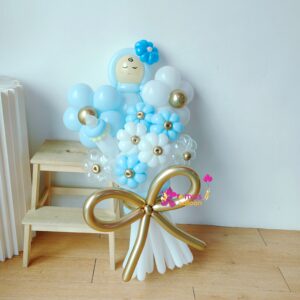 Baby Boy Balloon Flower Bouquet