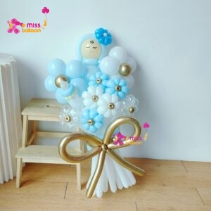 Baby Boy Balloon Flower Bouquet