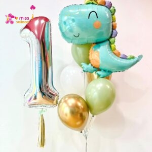 Baby Dino Jumbo Numeric Helium Bunch Sets