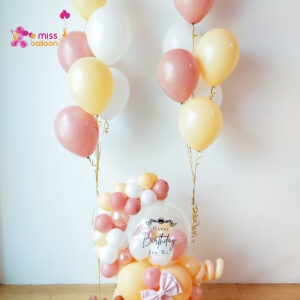 Crystal Globe Balloon Centerpiece Double Bunch Set