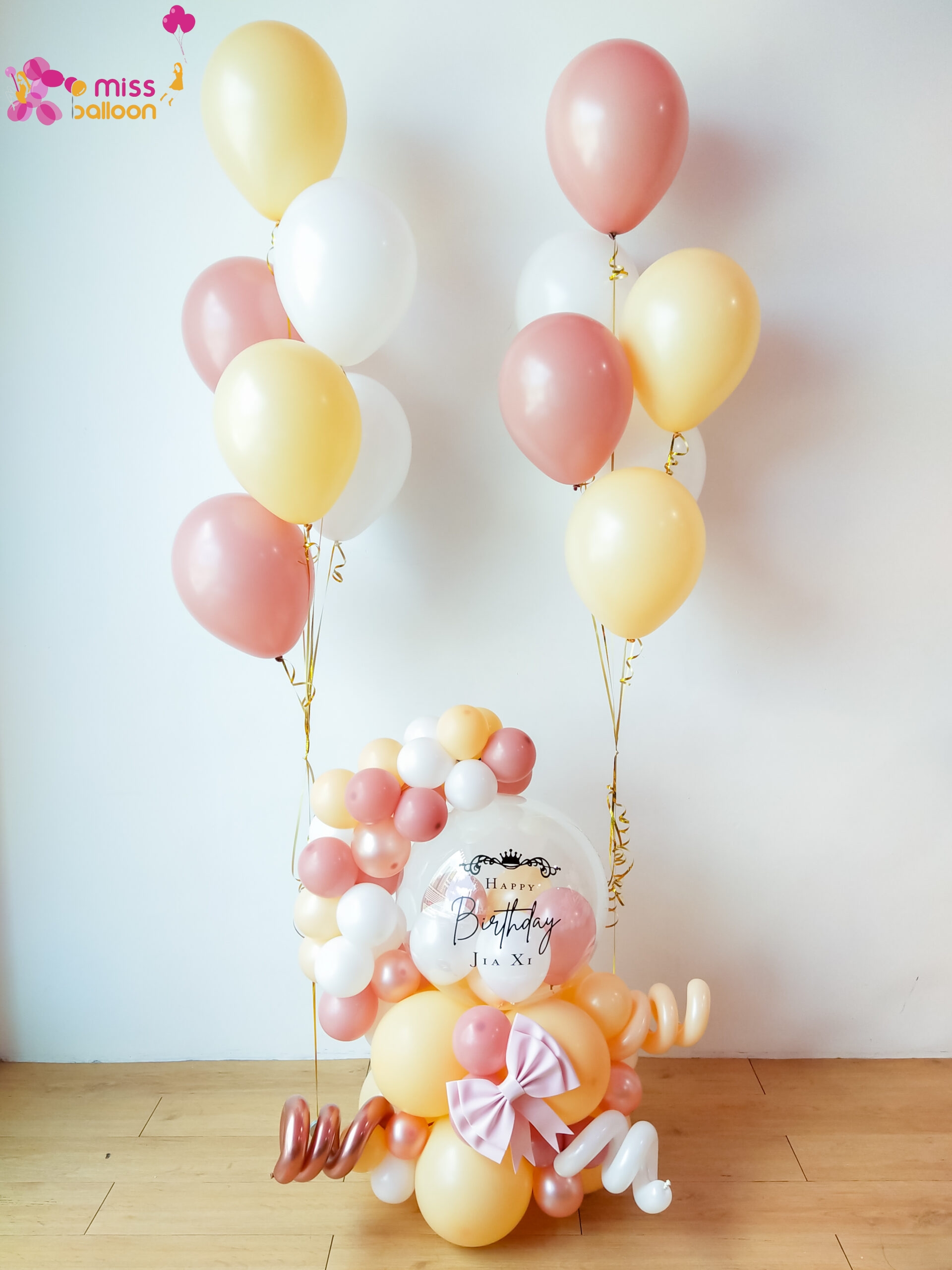 Crystal Globe Balloon Centerpiece Double Bunch Set