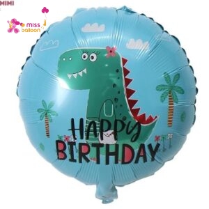 Dino Happy Birthday Foil Balloon