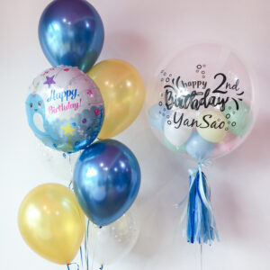 Dolphin Happy Birthday Bubble Helium Set