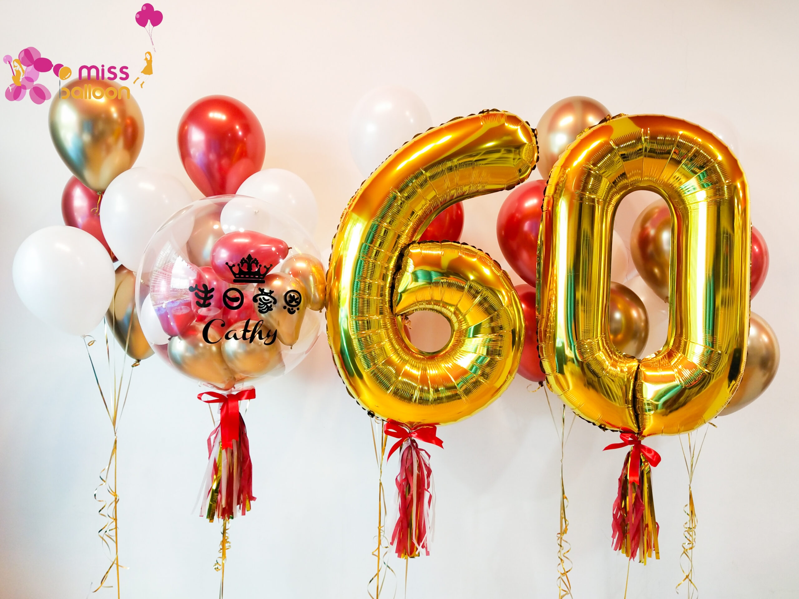 Jumbo Foil Bubble Balloon With 25 Helium Balloon