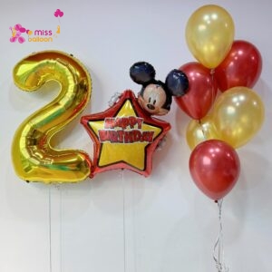Mickey Mouse Personalized Jumbo Numeric Helium Bunch Sets