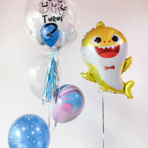 Personalized Bubble Balloon Bouquet Baby Shark Theme