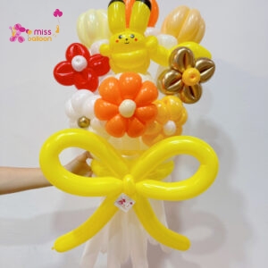Pikachu Balloon Flower Bouquet