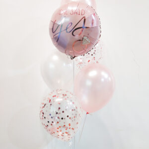 Blush Wedding Foil Helium Bunch