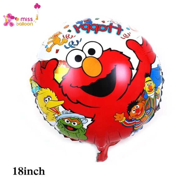 Elmo Round Elmo Round Foil Balloon (Helium/Air-Filled) – Miss Balloon Decorations