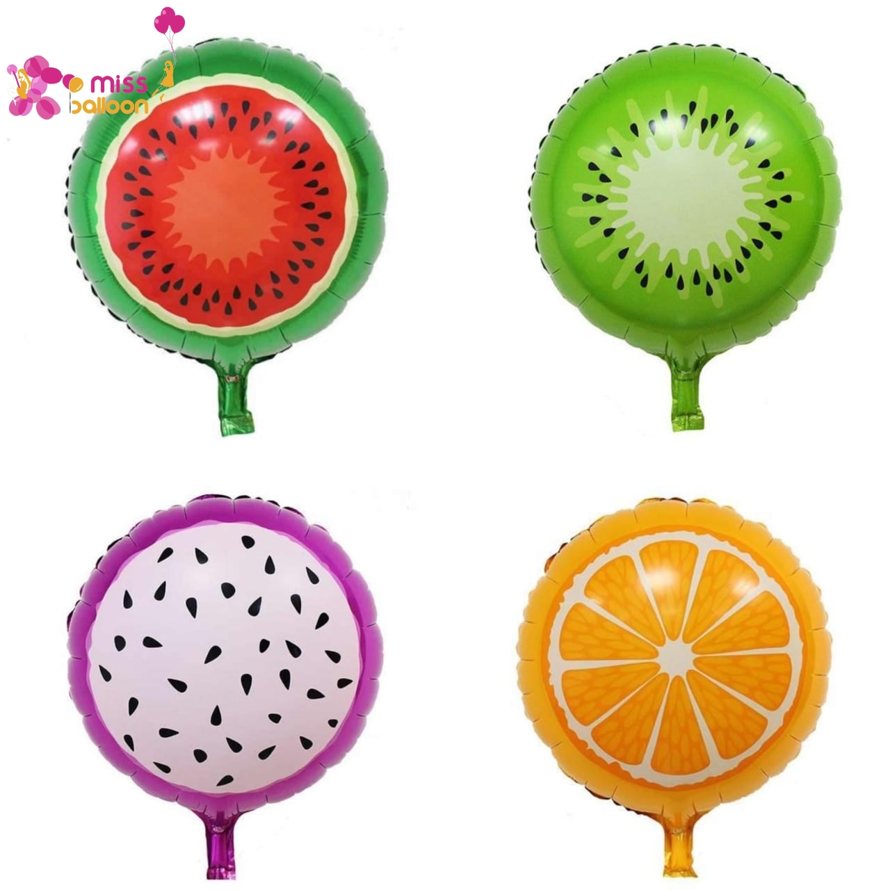 Fruits Round Foil Balloon