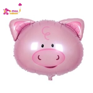 Piggy Head Foil Balloon