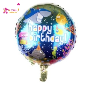 Underwater World Happy Birthday Foil Balloon