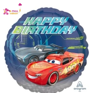 Cars Happy Birthday Foil Balloon