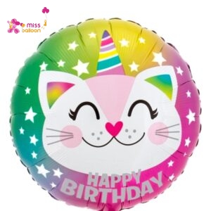 Caticorn Happy Birthday Foil Balloon