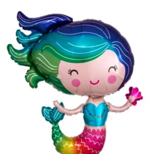Colorful Mermaid Super Shape Foil Balloon