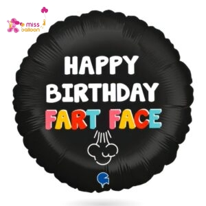 Happy Birthday Fart Face Foil Balloon