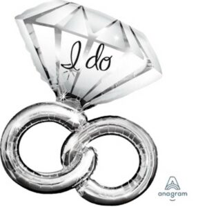 I Do Wedding Ring Super Shape Foil Balloon
