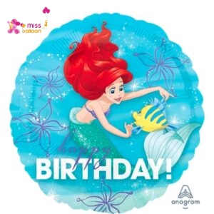 Mermaid Happy Birthday Foil Balloon