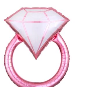 Pink Wedding Ring Super Shape Foil Balloon