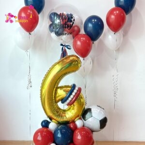 Soccer Theme Marquee & Bubble Helium Balloon