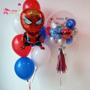 Spiderman Theme Bubble Helium Set