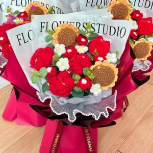 Romance Crochet Flower Bouquet