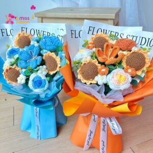 Sunshine Crochet Flower Bouquet
