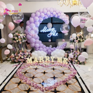 Over the Moon Proposal Decor