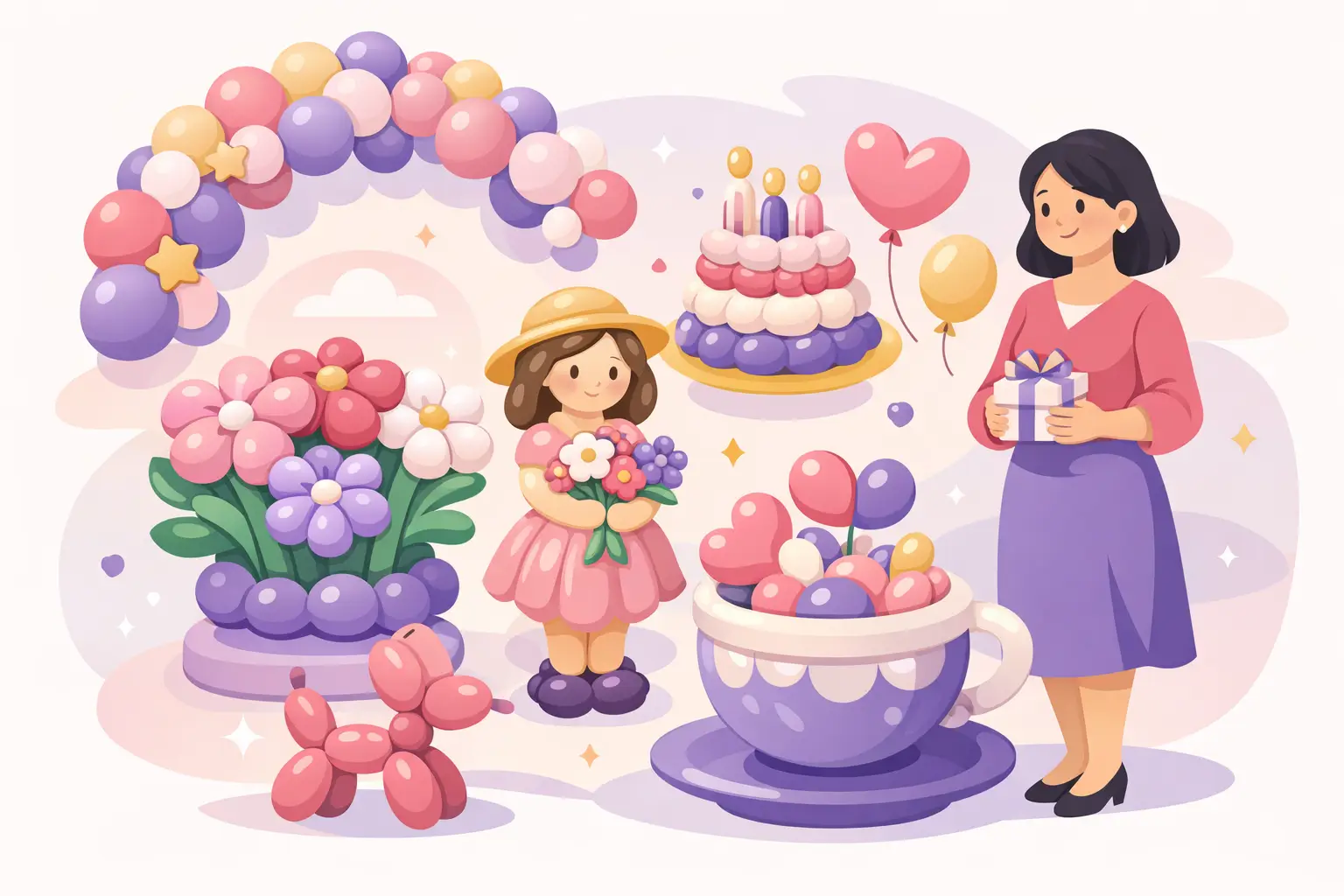 🎈 Aunt Birthday Balloon Decoration KL (Custom Balloon Sculpture & Delivery)