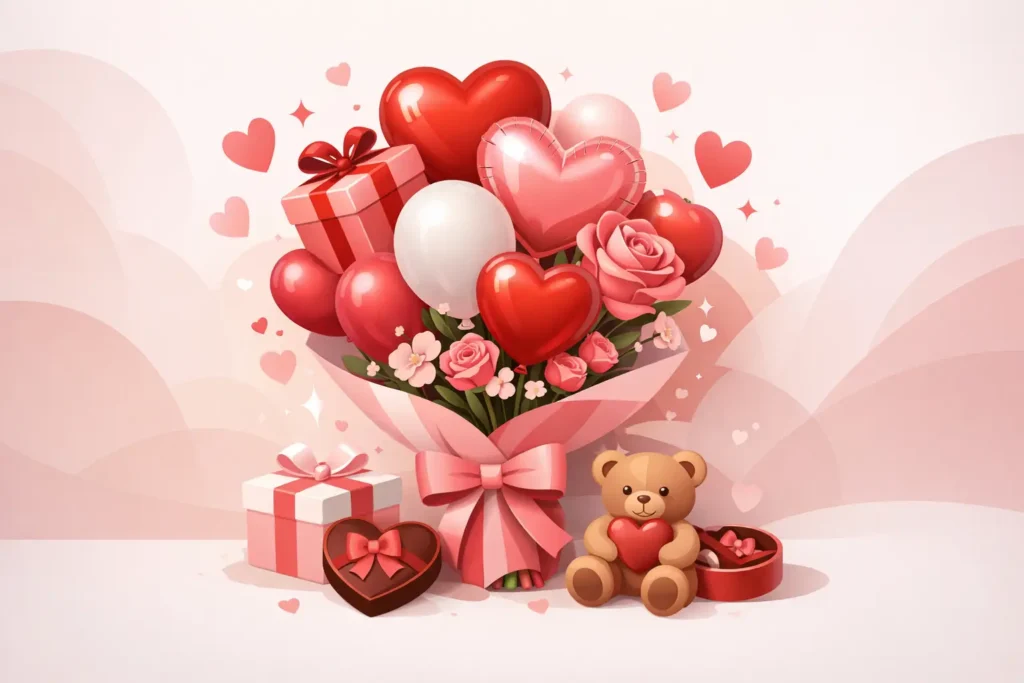 Valentines Balloon Gift Bouquet & Balloon Delivery by Miss Balloon Decorations