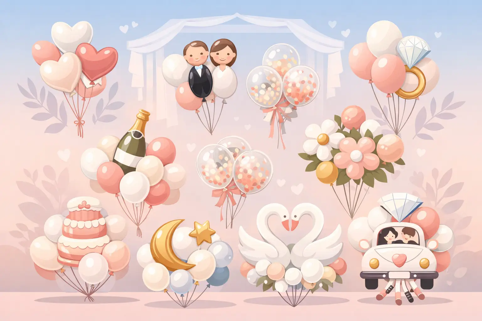 9 Best Wedding Balloon Bouquet Styles