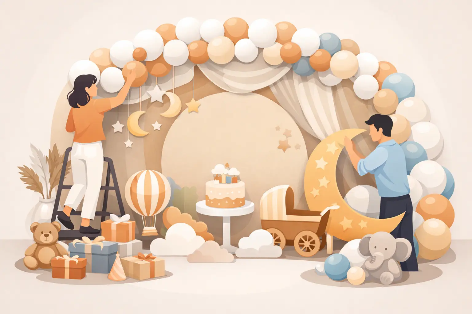 How to Decorate Baby Shower Backdrop Right