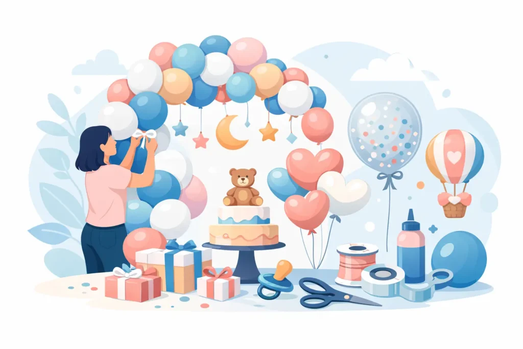 How to Decorate Baby Shower Balloons KL (Baby Shower Decoration Ideas)