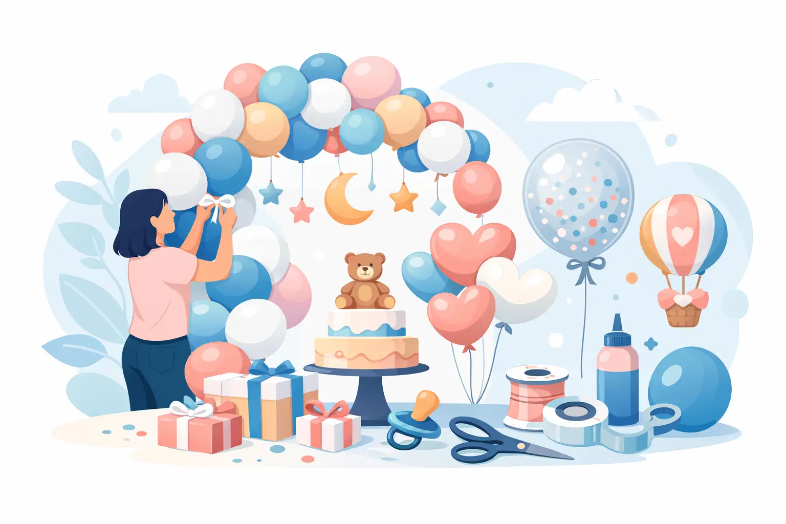 How to Decorate Baby Shower Balloons KL (Baby Shower Decoration Ideas)