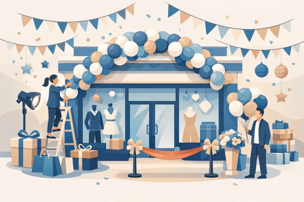 Retail Store Launch Decoration Example Ideas